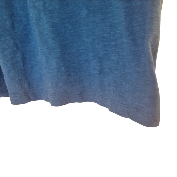 Catherine's Plus Petite Slub Knit Crochet Teal Tee•1XWP NWOT - Picture 4 of 6